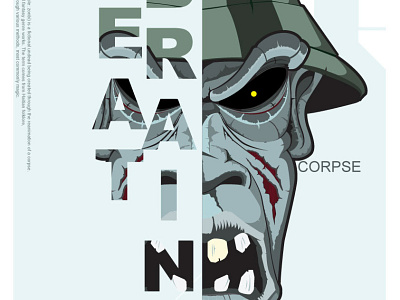 Zombie corpse horror illustrator poster vector zombie