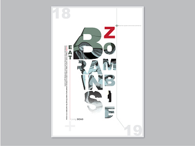 ZOMBIE V3 illustrator poster typo typography vector zombie