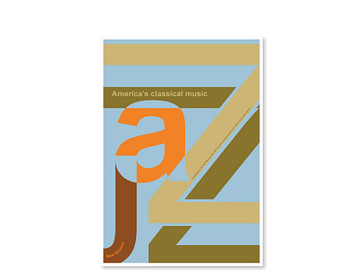 Jazz Amercia´s classical music design jazz poster art typo typography vector