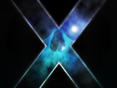 X-Skull effects photoshop skull space x