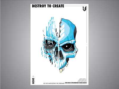 Dtc poster poster skull vector
