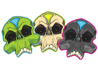 Skull stickers skull stickers vector