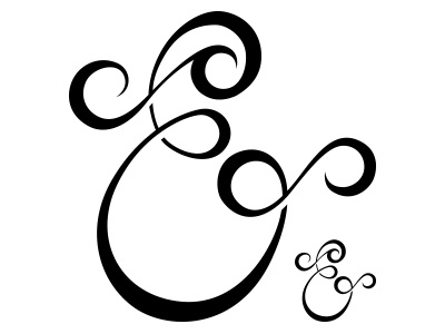 Ampersand handlettering letters vector