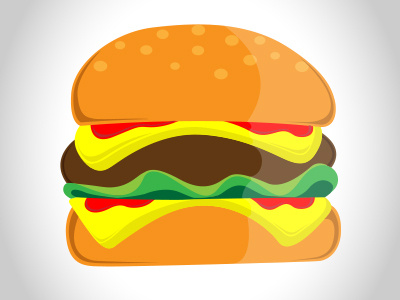 Hamburger food illustrator vector