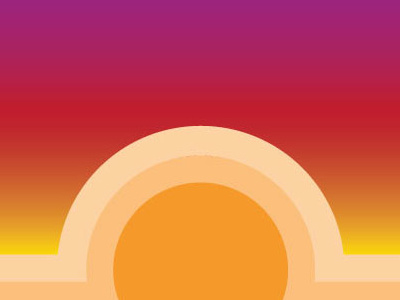 Sunset color paradise poster sunset vector