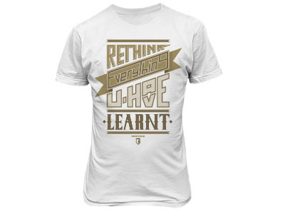 Rethink gold rethink t shirt typo typography