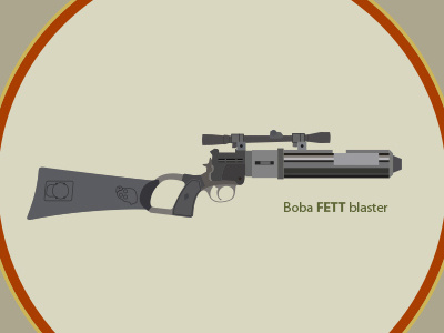 Boba Fett Blaster D boba fett blaster starwars vector
