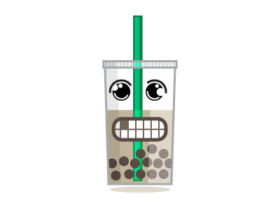 Boba boba cartoon drink illustration tasty tea vector