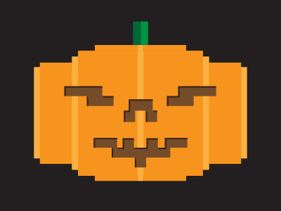 Pumpkin halloween pixel pumpkin vector