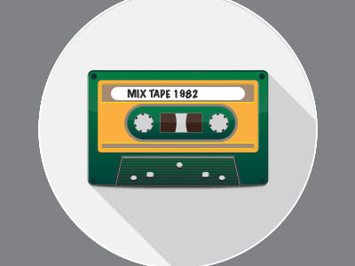 Mixtape mix poster tape vector