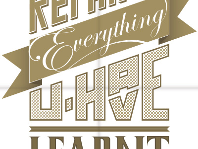 Rethink Small gold handlettering poster typo typography