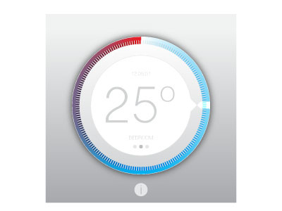 Thermostat cold thermostat ui vector warm widget