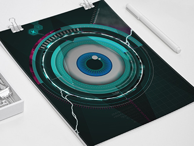 Eyeball effects eye poster vector