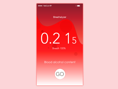 Ui Breathalyzer alcohole app mobile ui