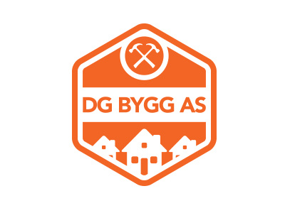 Dg Bygg As carpenter logo orange vector