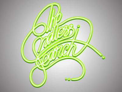 The Endless Search lettering typo vector