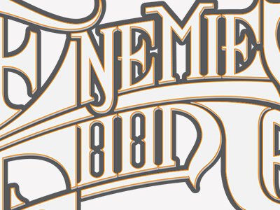 Enemies R Good handlettering type typography vector