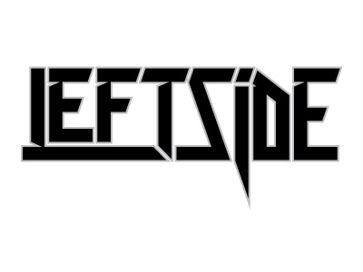 Leftside ROCKNROLL TYPE leftside skateboard typography vector