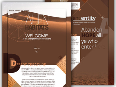 Web concept alien concept sci fi ui ux webdeisgn website