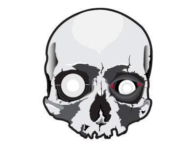 Scull Sticker grapic greyscale scull sticker vector