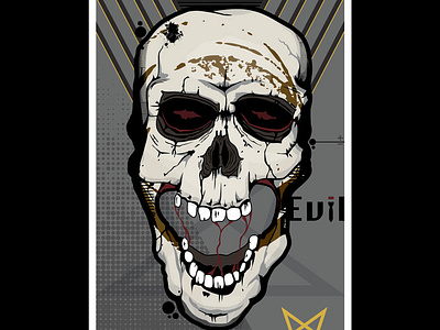 Scull Evil evil illustration illustrator poster scull vector