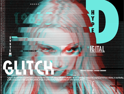 The Glitch 80 effects poster typography