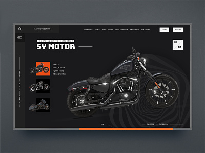 Day8-Selection of Motor bike black daily 100 dailyui design goods luxury motor motorbike orange selection ui100days web website