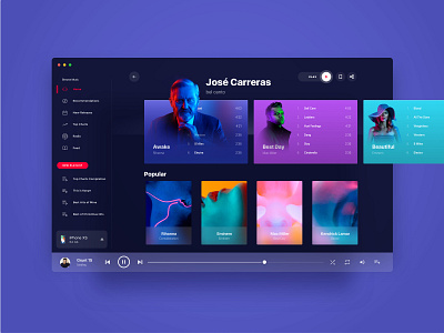 Daily design 27/100 - music webdesign UI/UX