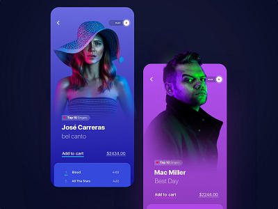 Daily design 29/100 - music webdesign UI/UX app card colorful daily ui design gif interface motion music ui ui100days uidesign uikit ux