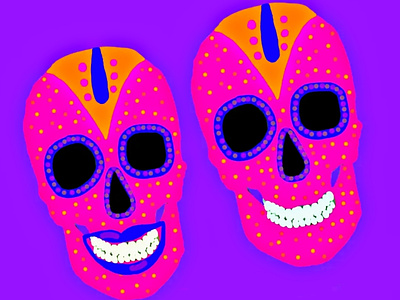 Skull art animation logo