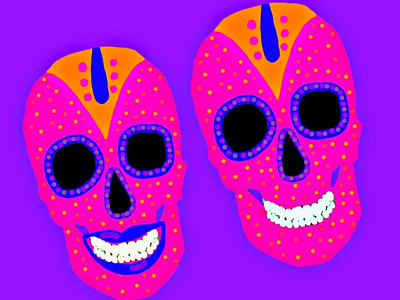 Skull art animation logo