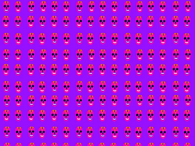 Skull pattern animation graphic design