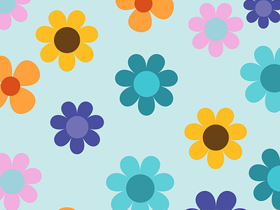 floral seamless pattern colorful design floral flowers graphic design illustration seamless pattern spring
