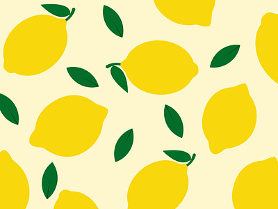 fresh lemons and leaves seamless pattern colorful design fresh graphic design illustration leaves lemons organic seamless pattern