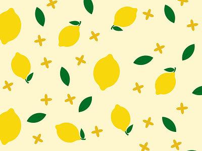 Organic lemons seamless pattern colorful design graphic design illustration leaves lemons organic seamless pattern