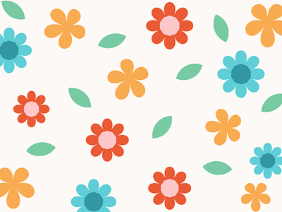 Seamless cute pattern with colorful flowers colorful design flowers graphic design illustration seamless pattern spring