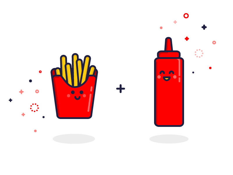 Ketchup & Fries by Sumeet Anand on Dribbble