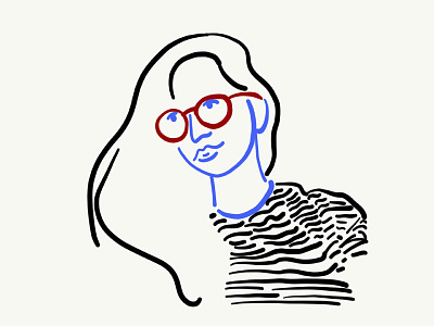 Portrait Study - Sim character characters face glasses illustration line lines portrait portrait art portrait illustration vector woman