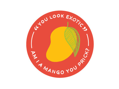 Exotic desi flat illustration mango vector