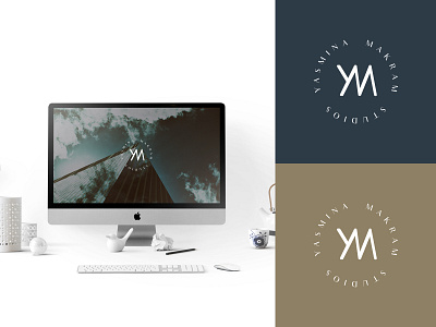 Yasmina Makram Studios art branding branding design design graphic design icon identity illustrator interior architecture logo logo a day type typography