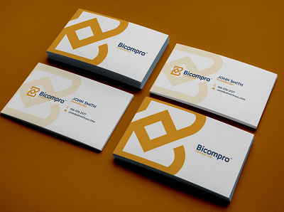 Business card design for Bicompro Formation Company branding design graphic design