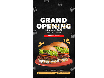 Banner Design for Restaurant Grand Opening