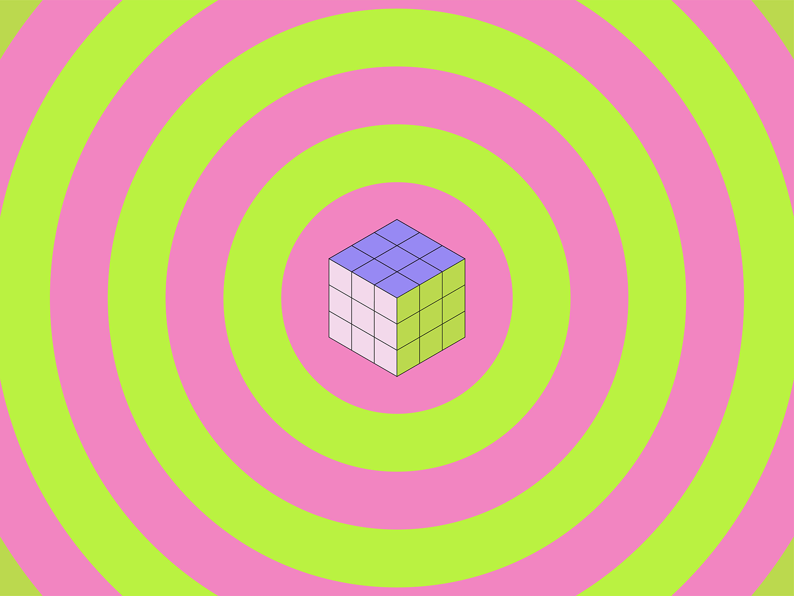 Rubik's Cube 2d animation design digital art gaming gif graphic design illustration illustrator minimal retro technology vector