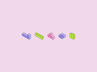 Tetris blocks 2d design digital art gaming graphic design illustration illustrator minimal retro vector
