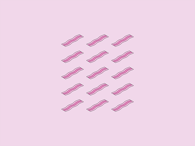 Rashers bacon creative design digital art food graphic design illustration illustrator line minimal pattern pink rasher