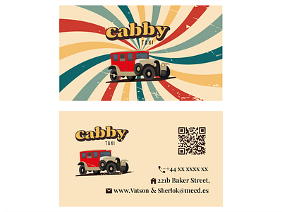 Business card in retro style business card graphic design icon illustration retro