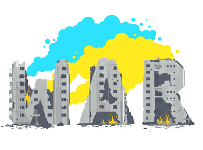 Stop war in Ukraine crisis destroyed buildings ruins save ukraine stop russia terror ukraine war war in ukraine