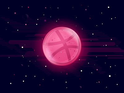 Planet Dribbble debut dribbble hello dribbble illustration planet space vector