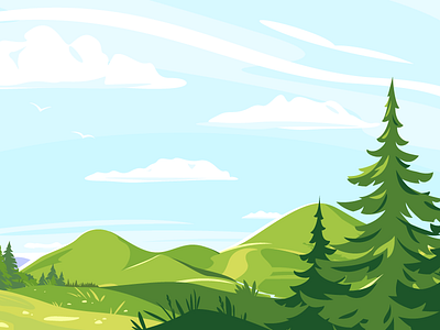 Mountain landscape forest hiking landscape mountains nature tourism travel trekking ukrainian carpathians vector