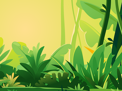 Jungle Plants illustraion jungle landscape rainforest tropical vector